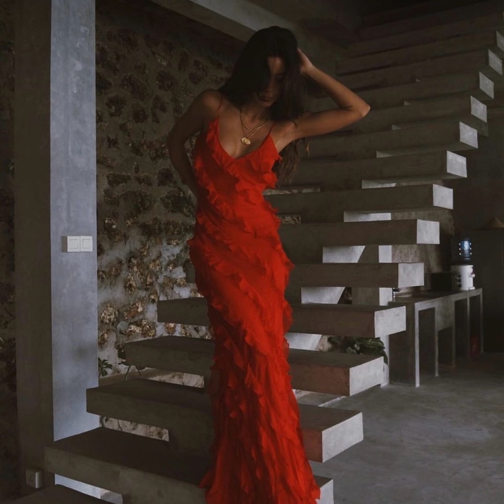 Rat & Boa Cecelia Dress in Red Size S